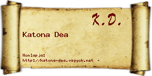 Katona Dea névjegykártya